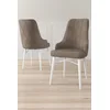 HANAH HOME Set 6 stolica Neta Cappuccino White