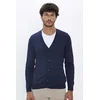 TUDORS Muški kardigan Hirka, Slim Fit, Teget