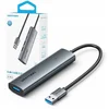 HUB USB Hub PERVN1HUB0004, 5 v 1, aluminijasto ohišje, siva