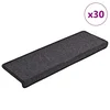 Prostirke za stepenice 30 kom 65x21x4 cm antracit pravokutni rub