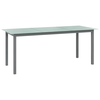 shumee Vrtna miza svetlo siva 190x90x74 cm Aluminij in steklo