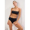 Trendyol Black*001 Animal Strapless Diver/Scuba High Waist Bikini Set