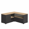 Črna/naravna TV omarica v hrastovem dekorju 90x45 cm Angle – TemaHome