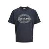 JACK & JONES Majica JJEDover črna/bela