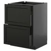 METOD / KNIVSHULT Pod.element, 2fronta/2vis.fioke, Crnosiva/Lerhyttan crno bajcovano, 60x60 cm