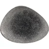CHURCHILL Raku Quartz Black plitev krožnik, trikotnik, dolžina: 200 mm (12 kos)