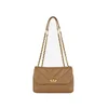 LANCASTER Paris Torba za čez ramo Lancaster Sac rabat cuir Soft Matelassé Camel rjava