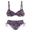 LASCANA Bikini temno zelena/lila/roza/črna