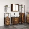 Set namještaja za kupaonicu Zidne 3 pcs Dimnjeni hrast i crna