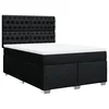 vidaXL vidaXL Box spring postelja z vzmetnico črna 140x200 cm blago, (21308946)
