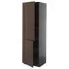 METOD Visoki element s policama/2 vrata, Crnosiva/Sinarp smeđa, 60x60x200 cm