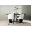 Venture Design Jedilna miza in stol komplet Isolde Night 180x90x75 cm črno bela