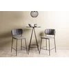 Venture Design Set barske mize in stolov Bistro, miza ?60 cm, barski stoli Bell 49x95x44,5 cm, črno-sivi