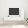 Set TV komoda Zidne 3 pcs Bijelo Konstruirano drvo