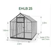 EcoSlider Stekleni rastlinjak STEKLENJAK EcoSlider 2,5m širine – 4 mm varnostno steklo