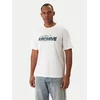 JACK & JONES Majica JJBRAT trst / temno zelena / bela