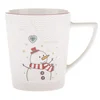 Bela porcelanasta skodelica z božičnim motivom 380 ml – Dakls