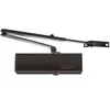 Zapiralnik TS1500 s cipeljnim ramenom, rjava barva. S krožnikom z vzmetjo