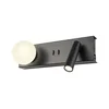 Redo 01-4663 - LED zidno svetlo NORMA, LED/5W/230V + LED/3W, CRI 90, USB, crna