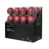 Dekordom dekoracija - hanging bauble set mix 4pcs 14cm 021298 - oxblood - kmg ( 045592 )