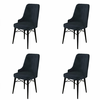 HANAH HOME Set 4 stolice Pare Anthracite Black