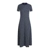 TOMMY HILFIGER Obleka Fit and Flare mornarska/bela