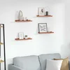 Polica na zidu 4 pcs Crvena 40 x 9 x 3 cm Konstruirano drvo