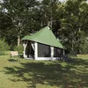 Tipi šator s krovom s pohranom Zelena 404 x 370 x 270 cm taft