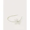 Monsoon Rajf za devojčice Pearly Flower, Beli