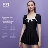Yizi Ženski jednodelni kupaći kostim, Crni