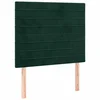 Vidaxl Vzglavje postelje temno zeleno 80x5x118/128 cm žametno