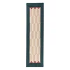 Ročno tkan volnen tekač v naravni barvi/zelenomoder 60x230 cm Apex Border Wool – Flair Rugs