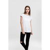 Womens T-shirt with extended shoulder white