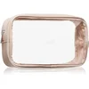 Notino Travel Collection Cosmetic bag prozorna kozmetična torbica M Beige 1 kos