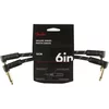 Fender Deluxe Series Instrument Cables A/A 15 cm Black Tweed 2-Pack