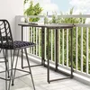 vidaXL Zložljiva vrtna miza Brown 90x51x75 cm Poly Rattan