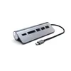 SATECHI Hub Aluminium Type-C USB Hub 3x USB 3.0,MicroSD, Sivi
