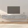 Zidni TV ormarići 3 kom siva boja betona 100 x 34,5 x 40 cm