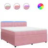 vidaXL vidaXL Box spring postelja z vzmetnico roza 180x200 cm žamet, (21307688)
