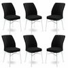 HANAH HOME Set 6 stolica Flex Black White