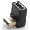 PremiumCord DisplayPort 1.2 navzdol ukrivljen adapter 90°, moški/ženski, pozlačeni konektorji