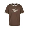 Karl Kani Majica Cursive Varsity rjava/bela