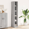 vidaXL Garderobna omara siva sonoma 30x50x200 cm inženirski les