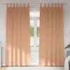 vidaXL Zavese z zavesami 2 pcs Svetlo rjava 245 x 140 cm Poliester