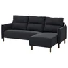 MANNARP Sofa trosed s lenjivcem, Saxemara crno-plava