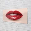 tulup.si Slika na akrilnem steklu Rdeče ustnice 120x60 cm 4 obešalnika
