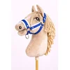 BB Nastavljiva ovratnica za konje Hobby Horse A3 modra z belim krznom