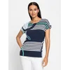 heine Majica marine/turkizna/pastelno modra/bela