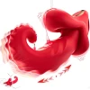 SuperLove G-Spot Tongue Thrusting Dual Vibrator with App Red