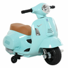 HOMCOM Otroško električno motorno kolo z uradnim vozniškim dovoljenjem Vespa 6V baterija, žarometi in rog, za otroke od 18 do 36 mesecev, zeleno, 66,5x38x52cm